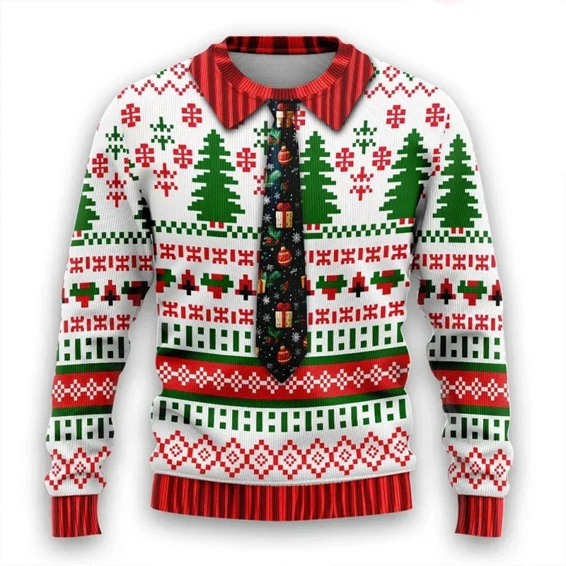 Weihnachtspullover 3D Design Warm & Stylish - IdealeKleiden