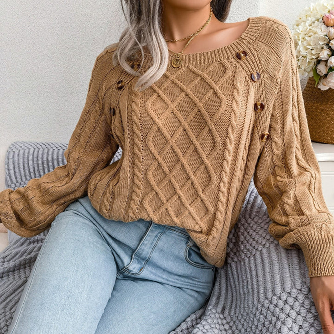 Stylish Women's Pullover Elegant Long Sleeve