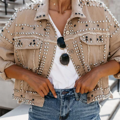 Stylish Leather Jacket with Studs
