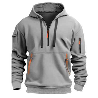 Men's Hooded Sweatshirt Pockets Sporty