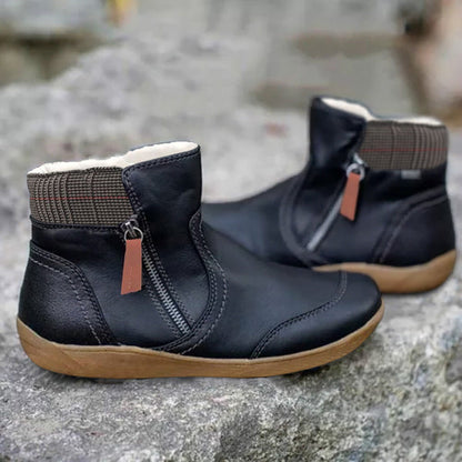 Elegant Leather Shoes Warm-lined Winter