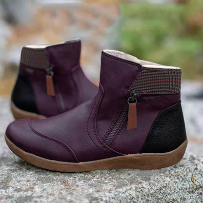 Elegant Leather Shoes Warm-lined Winter