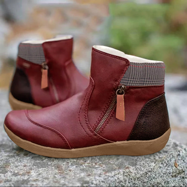 Elegant Leather Shoes Warm-lined Winter