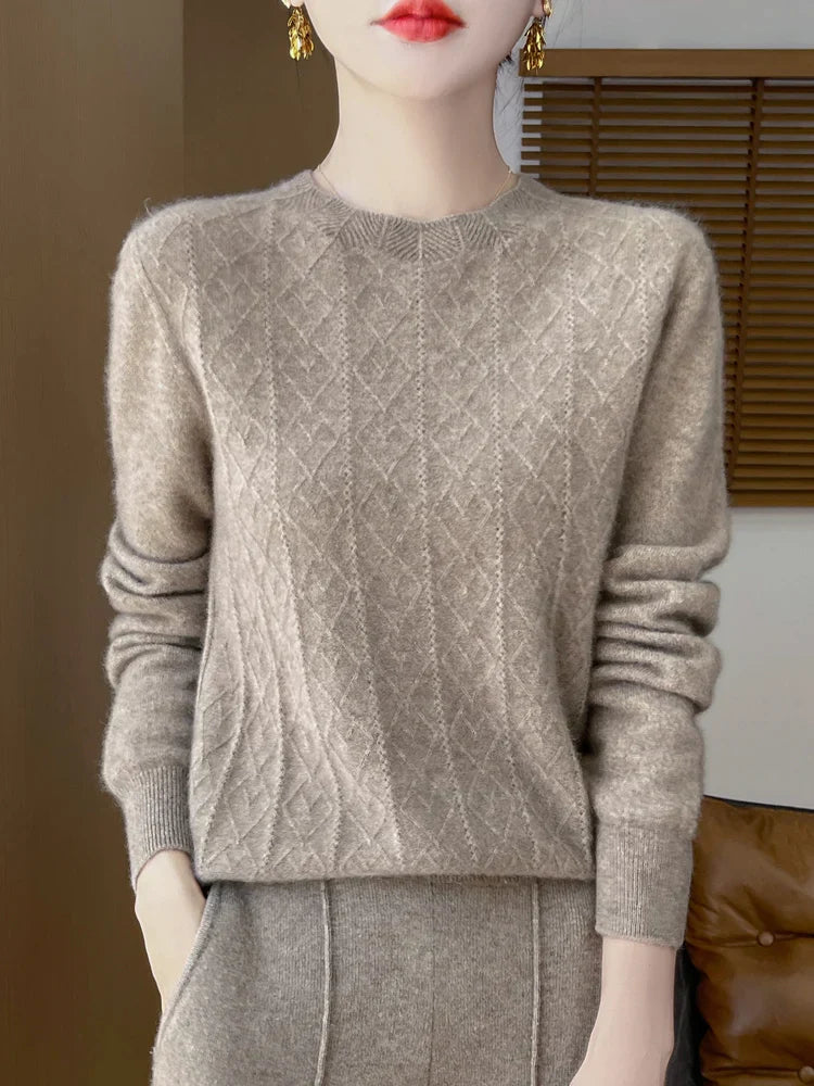 Weiche Merino Wollpullover Damen