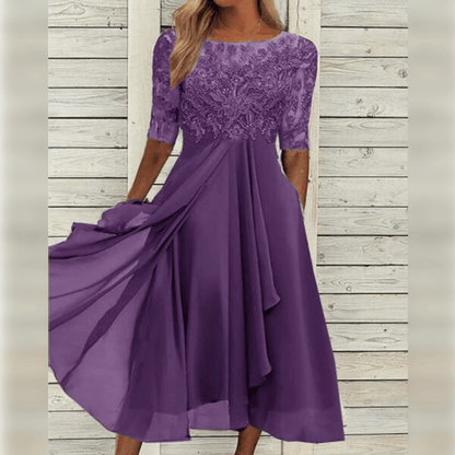 Elegant Women's Midi Cocktail Dress