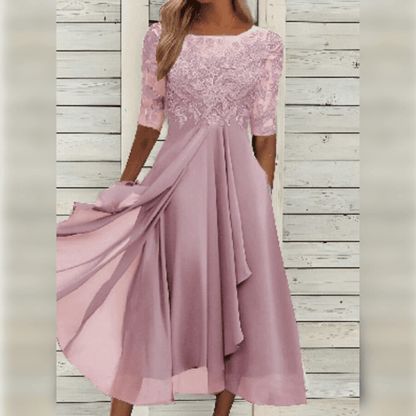 Elegant Women's Midi Cocktail Dress