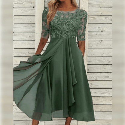 Elegant Women's Midi Cocktail Dress