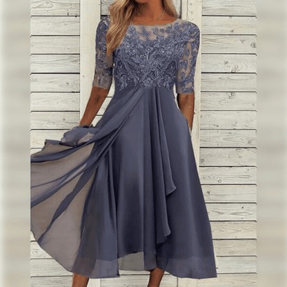 Elegant Women's Midi Cocktail Dress