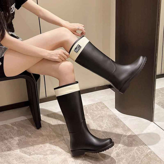 Hohe Regenstiefel Leicht Wasserdicht Rutschfest - IdealeKleiden
