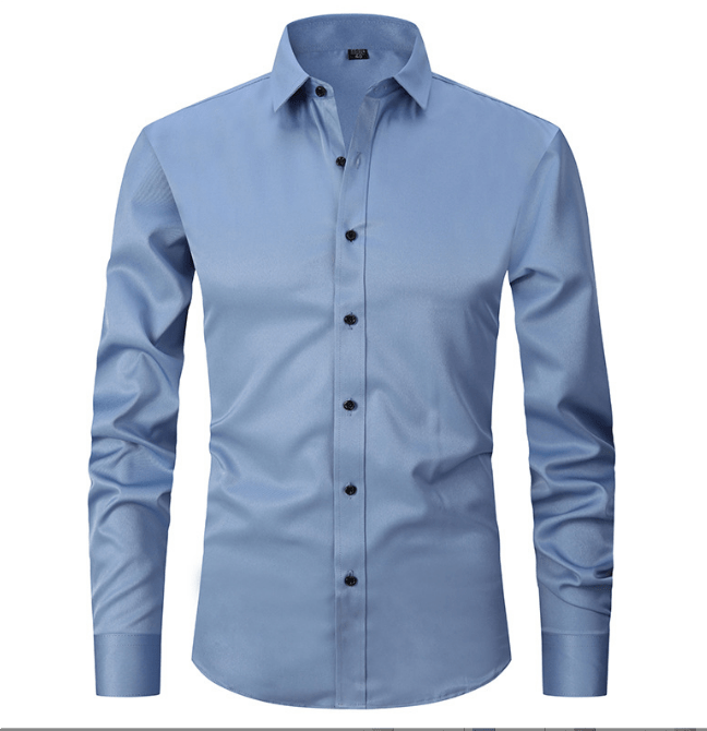 Men's Slim Fit Long-Sleeve Iron-Free Shirt
