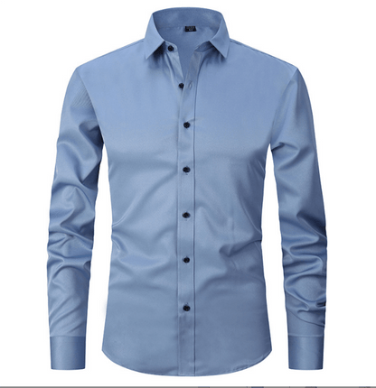 Men's Slim Fit Long-Sleeve Iron-Free Shirt
