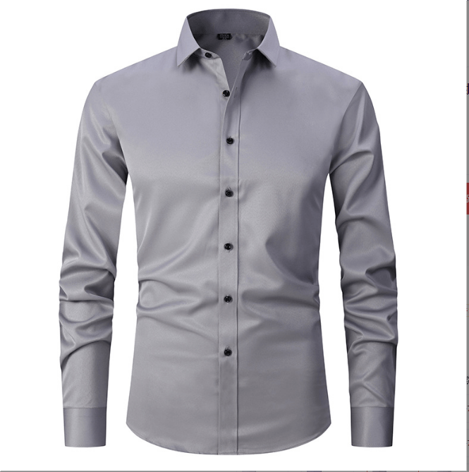 Men's Slim Fit Long-Sleeve Iron-Free Shirt
