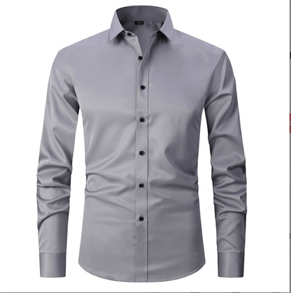 Men's Slim Fit Long-Sleeve Iron-Free Shirt