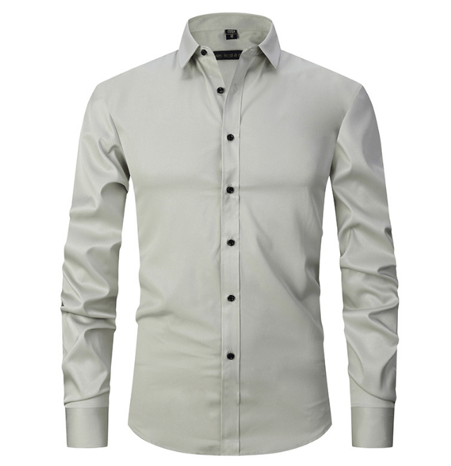 Men's Slim Fit Long-Sleeve Iron-Free Shirt