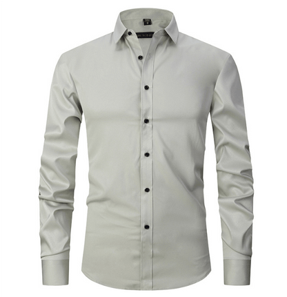 Men's Slim Fit Long-Sleeve Iron-Free Shirt