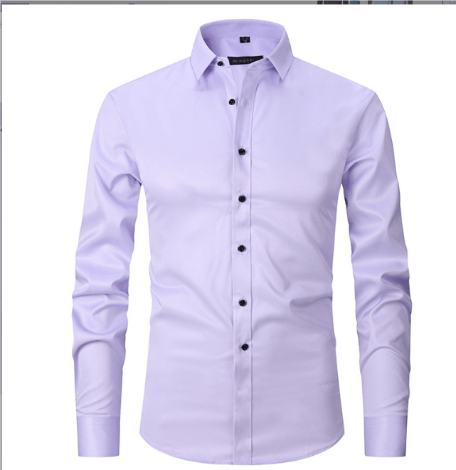 Men's Slim Fit Long-Sleeve Iron-Free Shirt