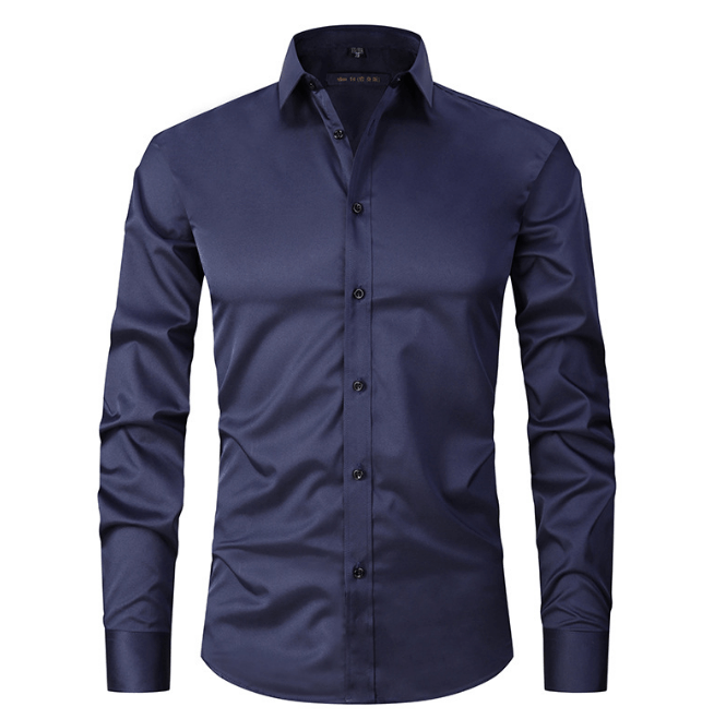 Men's Slim Fit Long-Sleeve Iron-Free Shirt