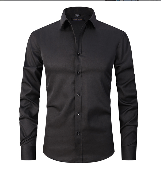 Men's Slim Fit Long-Sleeve Iron-Free Shirt