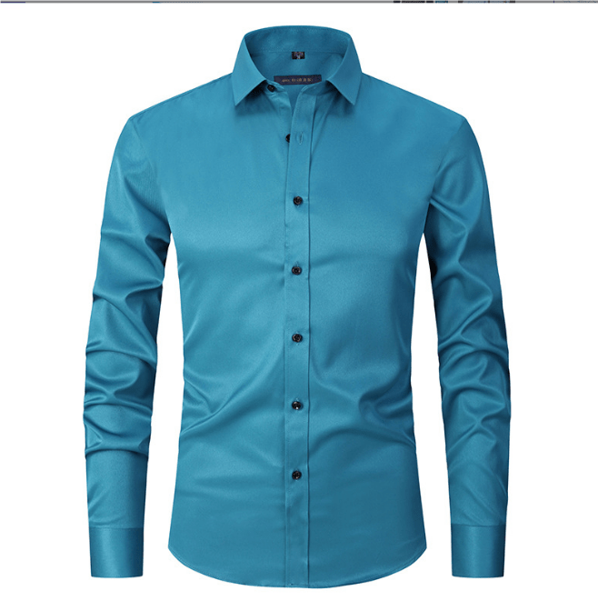 Men's Slim Fit Long-Sleeve Iron-Free Shirt