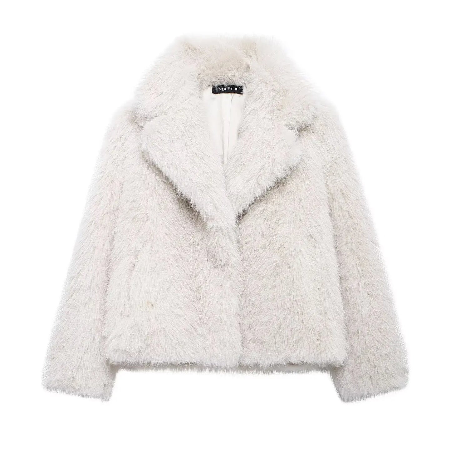 Stylish Women's Winter Jacket Vintage Look Faux Fur