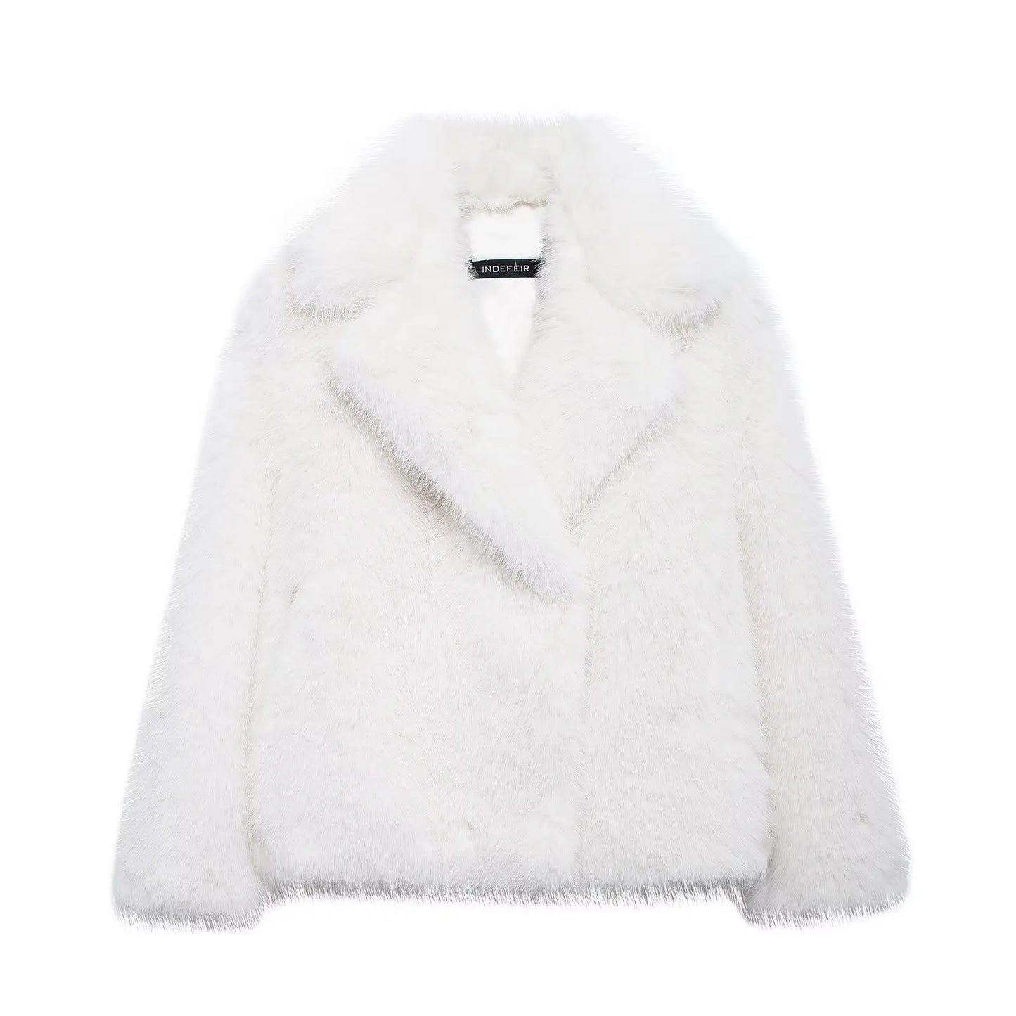 Stylish Women's Winter Jacket Vintage Look Faux Fur