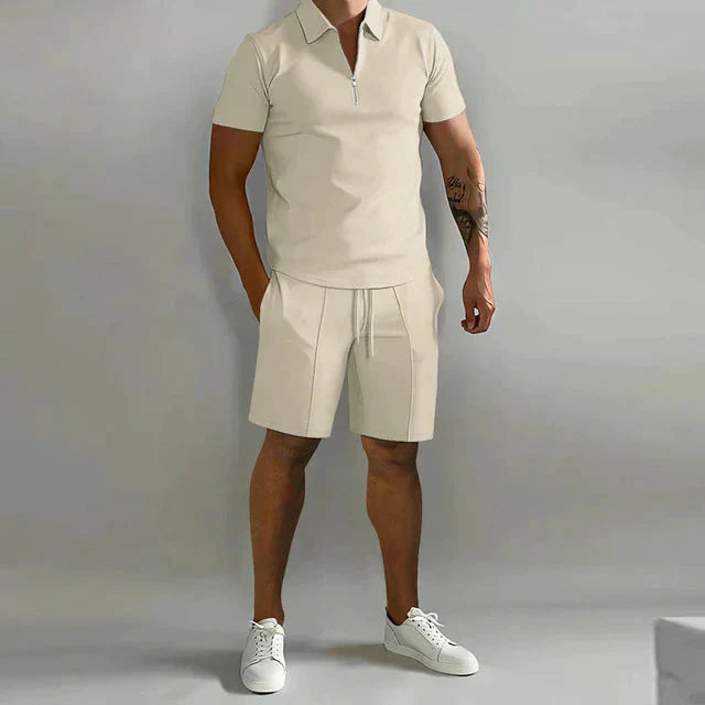Men's Shorts Set Two Piece Summer Short Sleeve