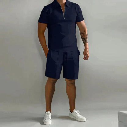 Men's Shorts Set Two Piece Summer Short Sleeve