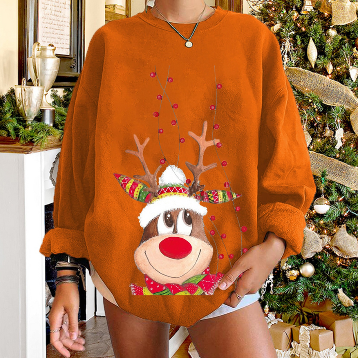 Weihnachtspullover Damen Rentier Motiv