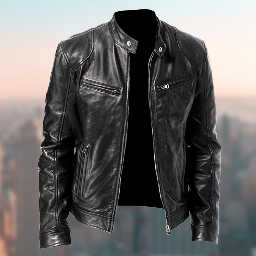Stylish Men's Leather Jacket Tony Flair