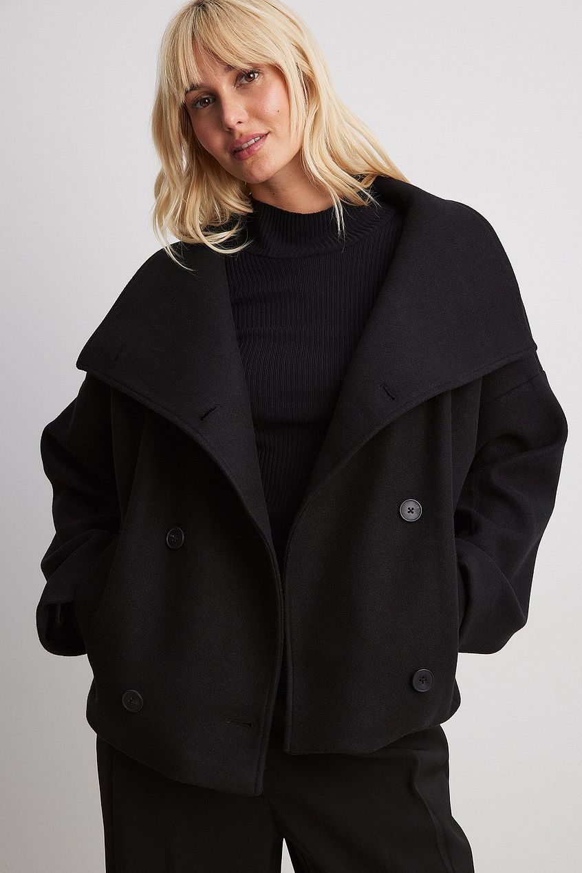 Women's Winter Jacket Oversized Short Fashionable Lapel Collar
