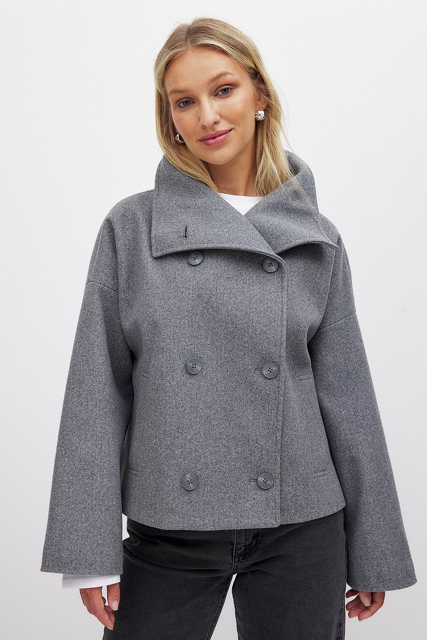Women's Winter Jacket Oversized Short Fashionable Lapel Collar