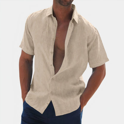 Men's Short Sleeve Button-Down Summer Shirt