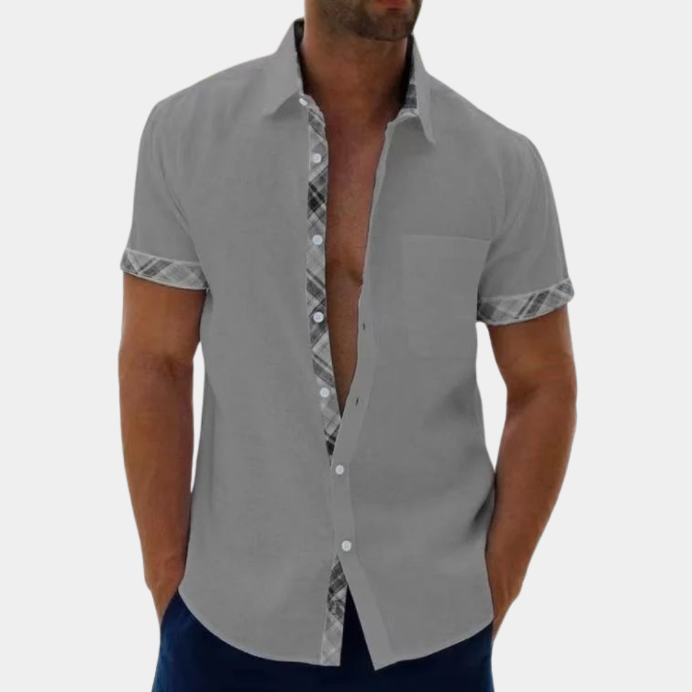 Men's Short-Sleeve Collared Summer Shirt