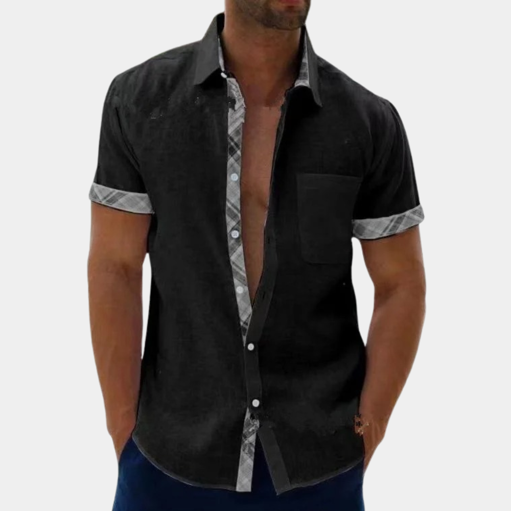 Men's Short-Sleeve Collared Summer Shirt