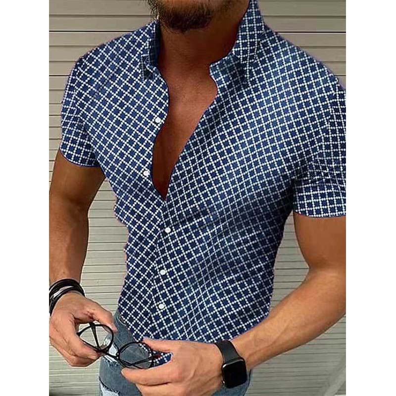 Men's Shirt Slim Fit Buttons Modern