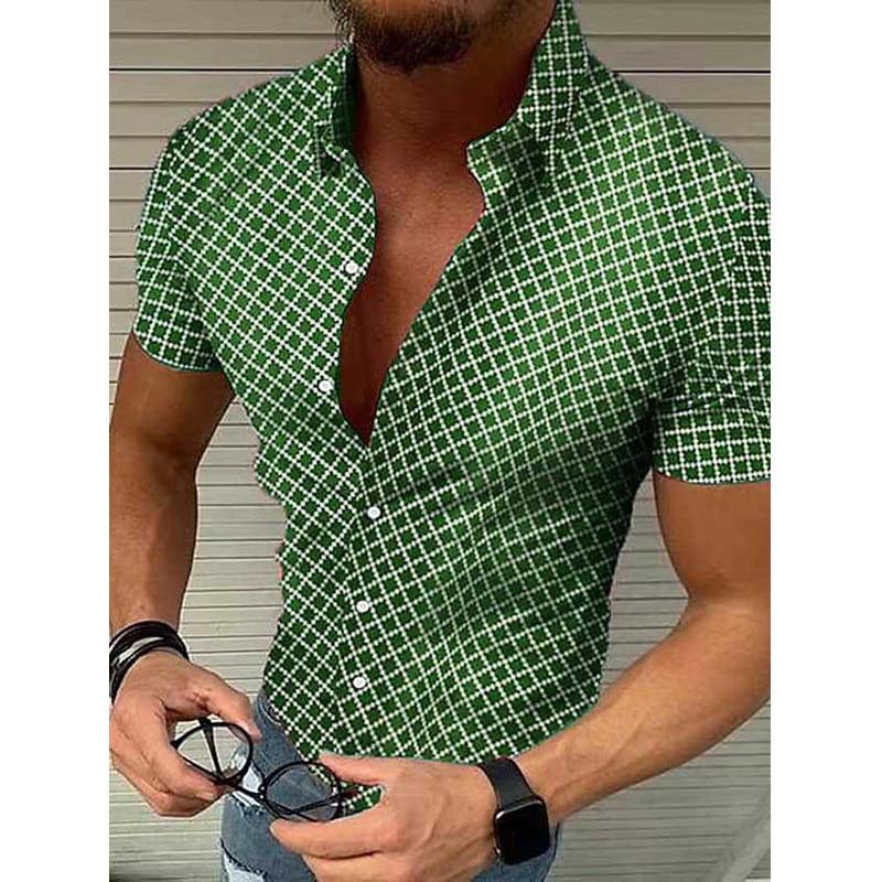 Men's Shirt Slim Fit Buttons Modern