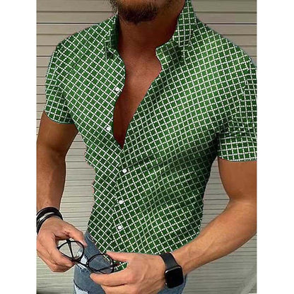 Men's Shirt Slim Fit Buttons Modern
