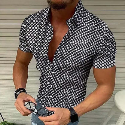Men's Shirt Slim Fit Buttons Modern