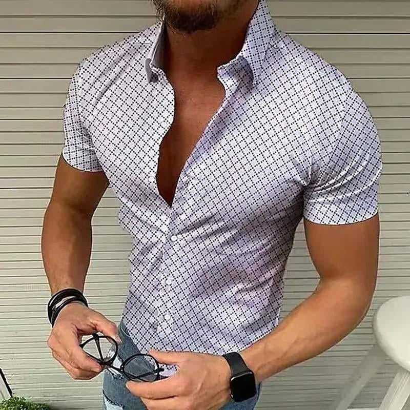 Men's Shirt Slim Fit Buttons Modern