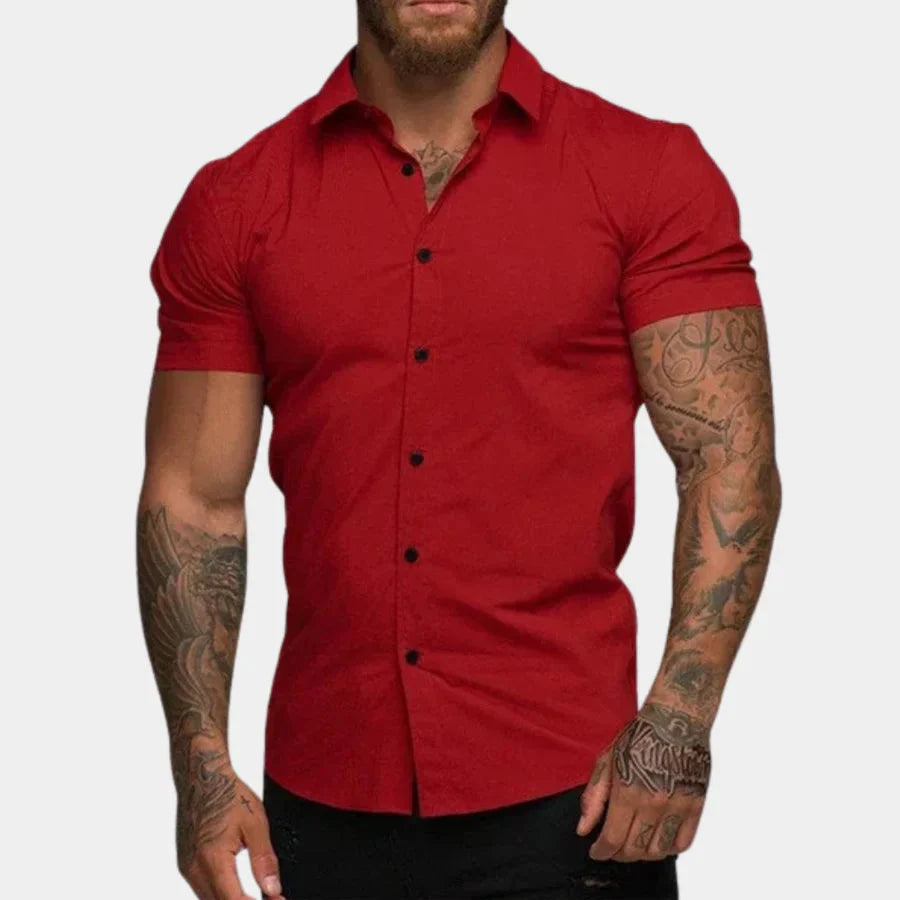 Men's Slim Fit Button-Up Shirt