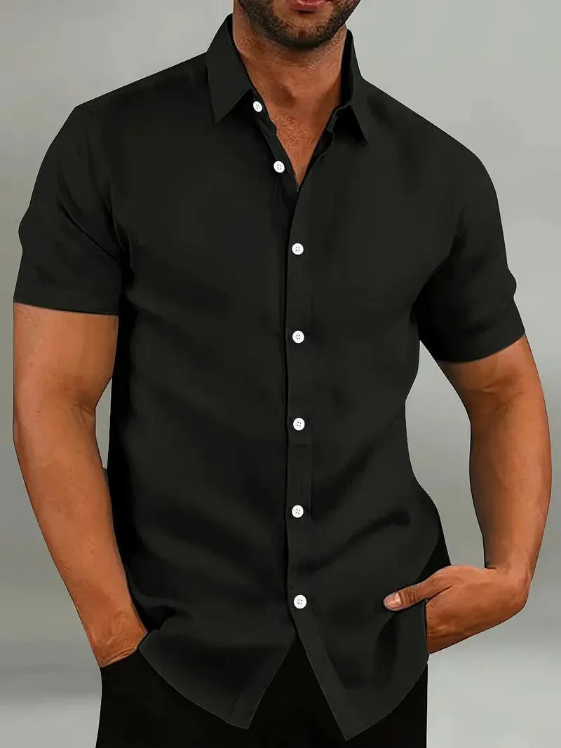 Men's Short-Sleeved Shirt Sporty Breathable
