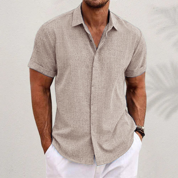 Men's Lightweight Collared Shirt with Buttons