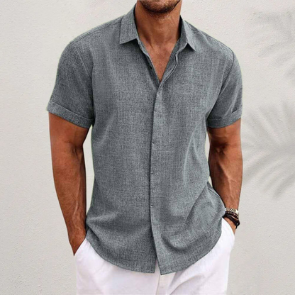 Men's Lightweight Collared Shirt with Buttons