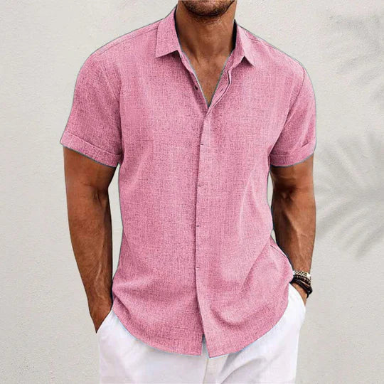 Men's Lightweight Collared Shirt with Buttons