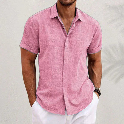 Men's Lightweight Collared Shirt with Buttons