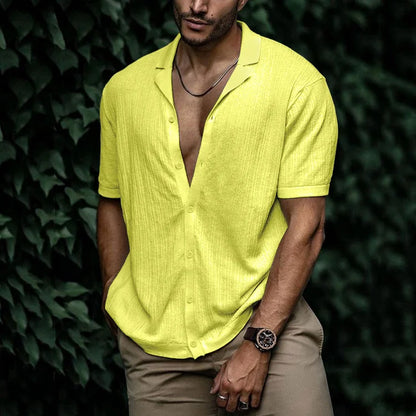 Men's lightweight polo shirt with buttons