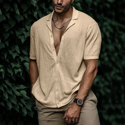 Men's lightweight polo shirt with buttons