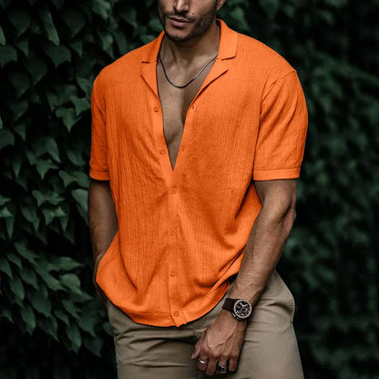 Men's lightweight polo shirt with buttons