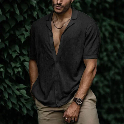 Men's lightweight polo shirt with buttons
