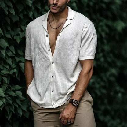 Men's lightweight polo shirt with buttons